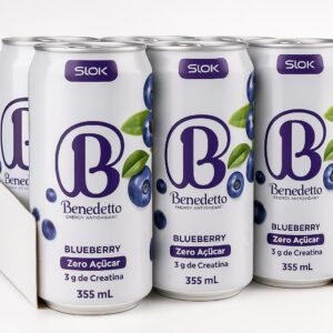 Energético Sabor Blueberry 355 ml - Zero Açúcar - Pack com 12 Unidades